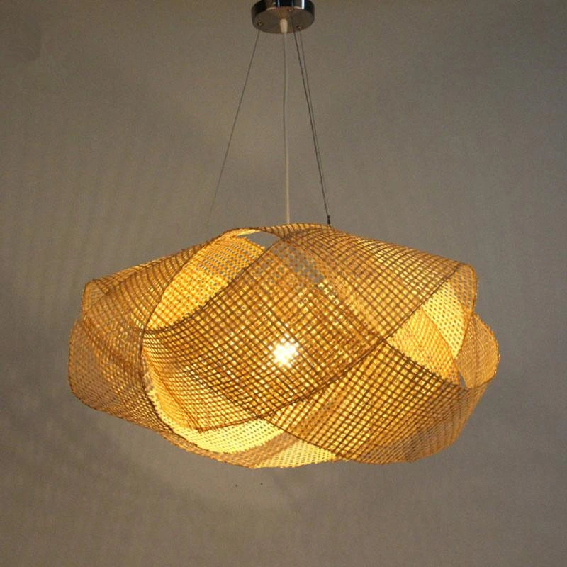 Nordic bamboo chandelier Japanese Tatami minimalist woven lamp Design For Living Room Bedroom Home Decorations loft chandelier