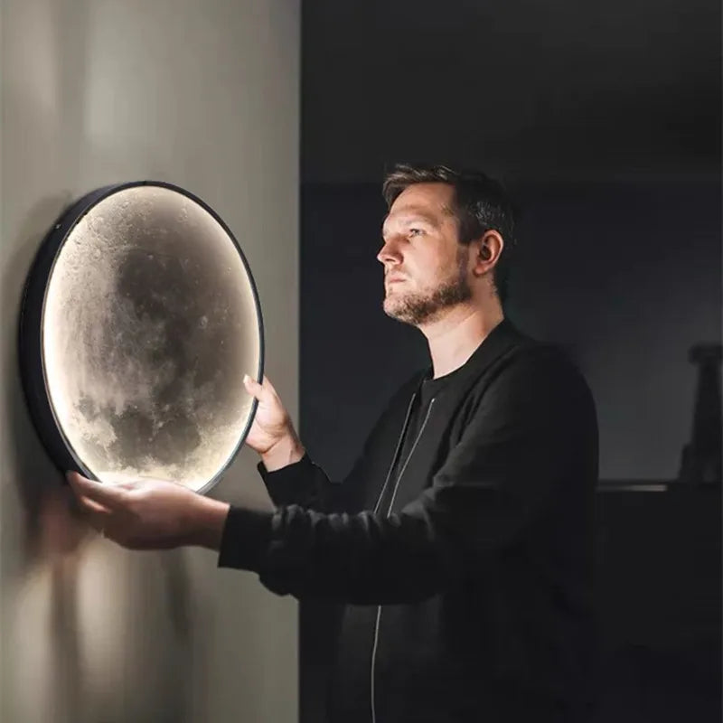 Moon Decoration Wall Lamp Nordic art mural Modern Design Style Lamp Bedroom Living Room Sofa Background Interior LED Night Light