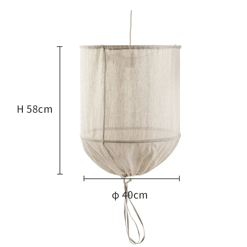 Ay illuminate Pendant Lamp Japanese Fabric Lantern Chandelier Wabi Sabi Style Living Dining Room Restaurant Hanging Lighting