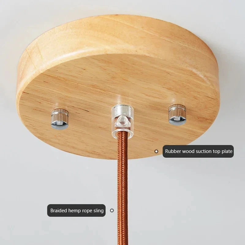 Modern Japanese Simplicity LED Pendant Light for Living Room Bedroom Dining Room Loft - Glass Hanging Lamp Home Decor