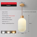 Modern Japanese Simplicity LED Pendant Light for Living Room Bedroom Dining Room Loft - Glass Hanging Lamp Home Decor