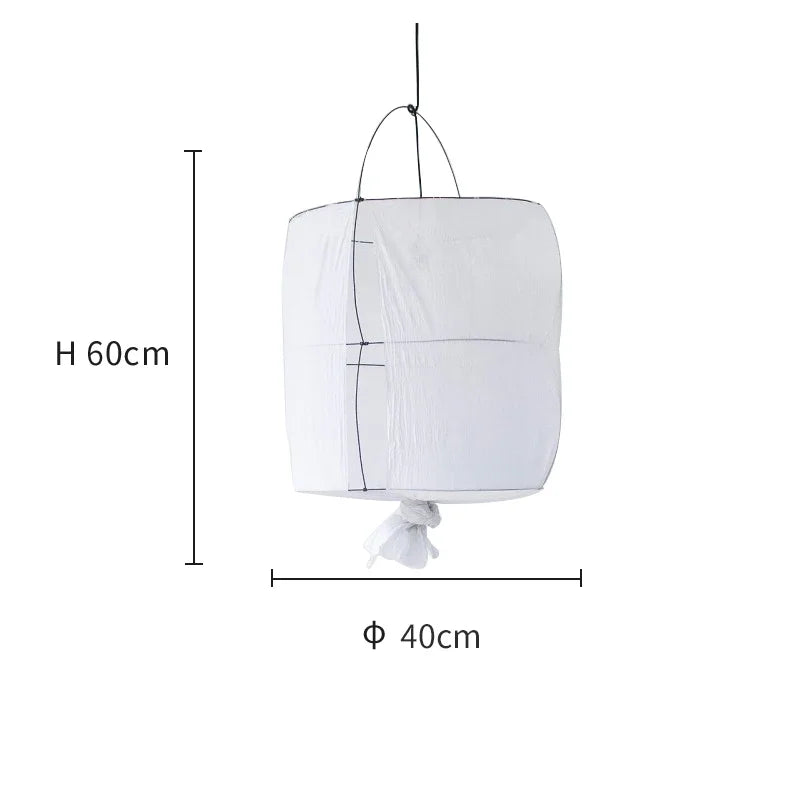 Ay illuminate Pendant Lamp Japanese Fabric Lantern Chandelier Wabi Sabi Style Living Dining Room Restaurant Hanging Lighting