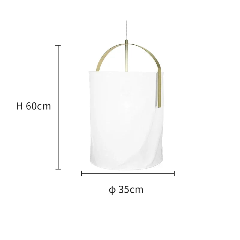 Ay illuminate Pendant Lamp Japanese Fabric Lantern Chandelier Wabi Sabi Style Living Dining Room Restaurant Hanging Lighting