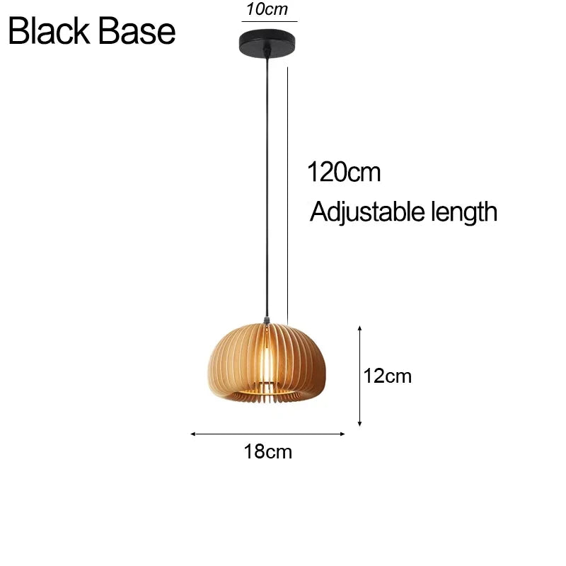 Chinese Japanese Chandelier Natural Bamboo Rattan Pendant Lights Shades Restaurant E27 Lighting Handmade Weaving Hanging Lamp