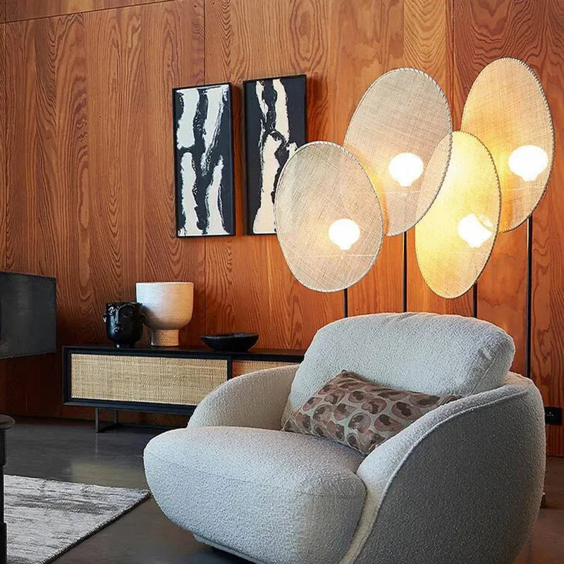 Handmade Wicker floor lamp Southeast Asian Style Emmanuel Gallina lamp For Office Standing Lighting E27 living room sofas Light