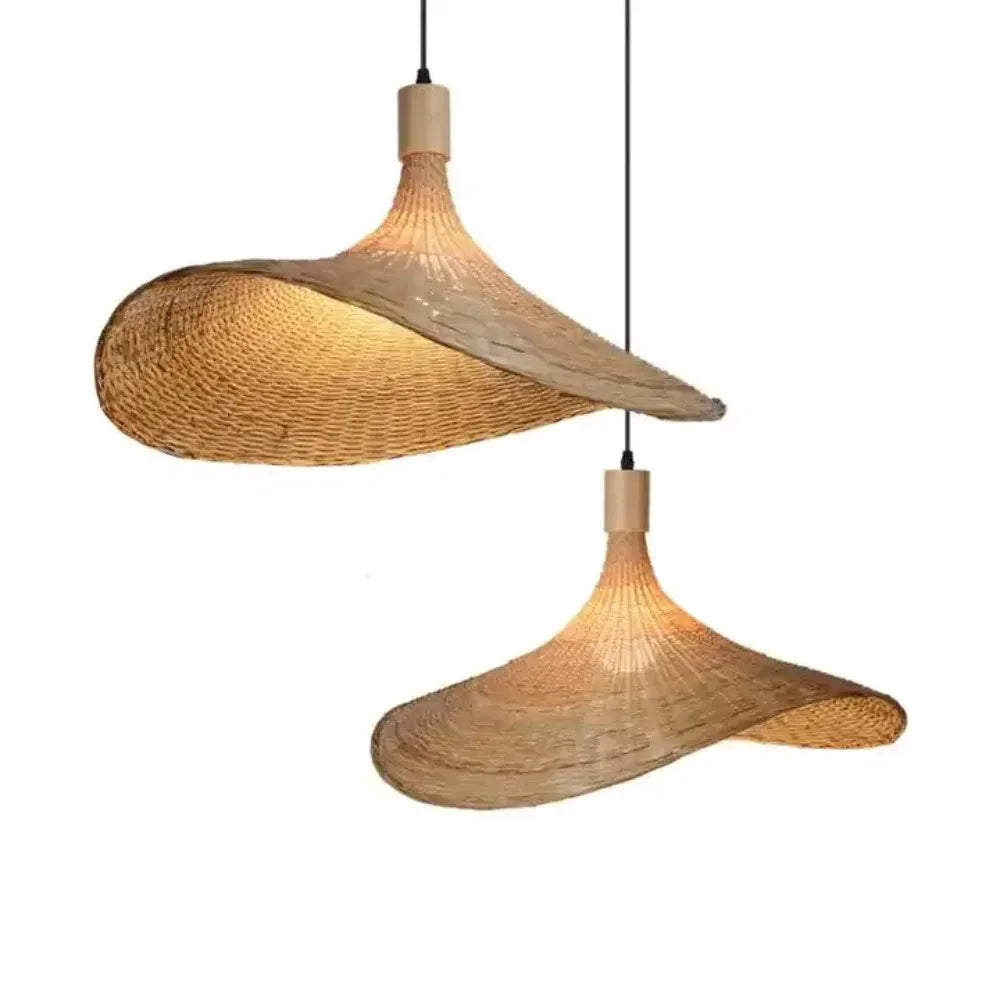 JOYINLED  Rattan Japanese Chandelier New Chinese Bamboo Pendant Light for Tea Room IslandRestaurant LED Hanging Lamp Dia.30cm