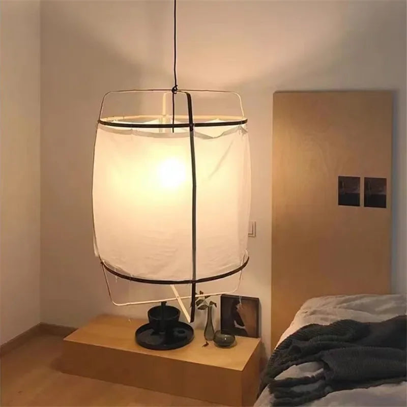 Ay illuminate Pendant Lamp Japanese Fabric Lantern Chandelier Wabi Sabi Style Living Dining Room Restaurant Hanging Lighting
