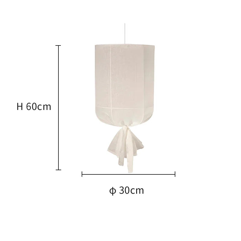Ay illuminate Pendant Lamp Japanese Fabric Lantern Chandelier Wabi Sabi Style Living Dining Room Restaurant Hanging Lighting