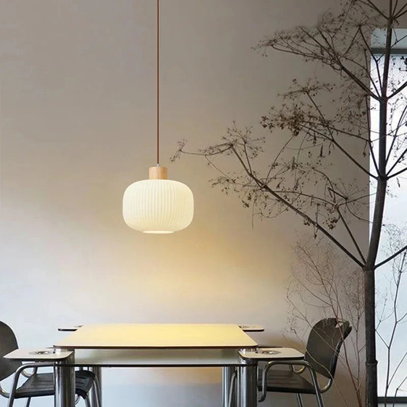 Modern Japanese Simplicity LED Pendant Light for Living Room Bedroom Dining Room Loft - Glass Hanging Lamp Home Decor