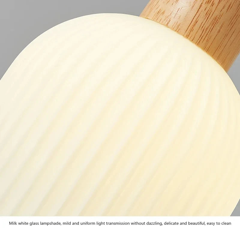 Modern Japanese Simplicity LED Pendant Light for Living Room Bedroom Dining Room Loft - Glass Hanging Lamp Home Decor