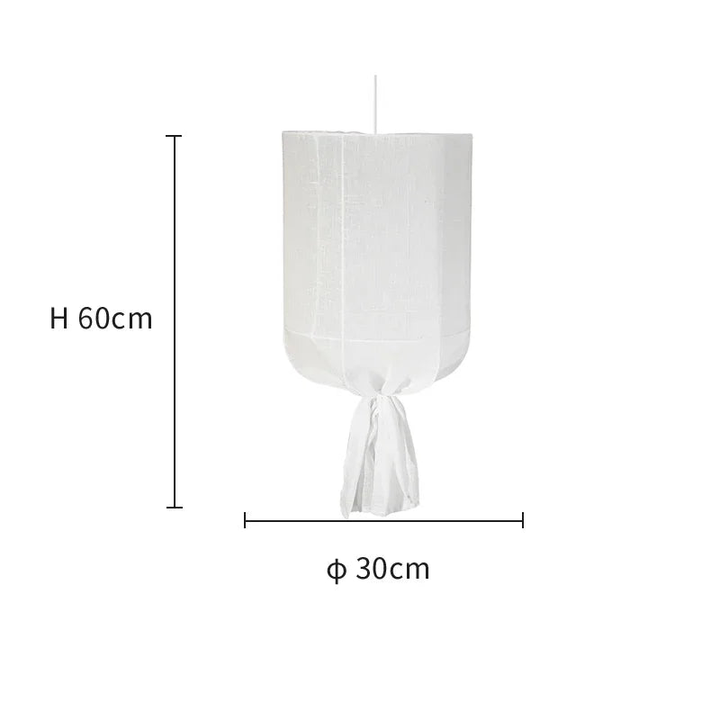 Ay illuminate Pendant Lamp Japanese Fabric Lantern Chandelier Wabi Sabi Style Living Dining Room Restaurant Hanging Lighting