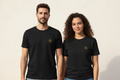 Only Real Love Is Light – schwarzes T-Shirt, Mann und Frau, nur Spirale